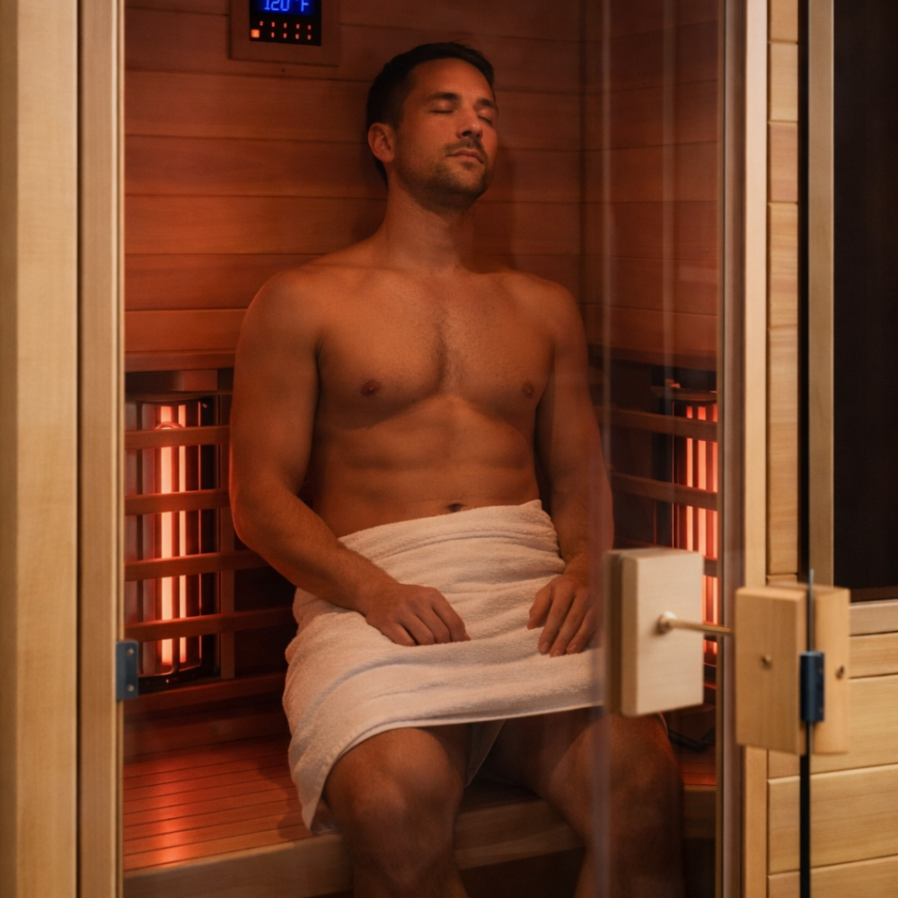 Trzyosobowa sauna In4 z czerwonego cedru - obrazek 3