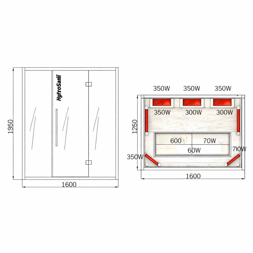 Sauna In160 z cedru czerwonego - obrazek 4
