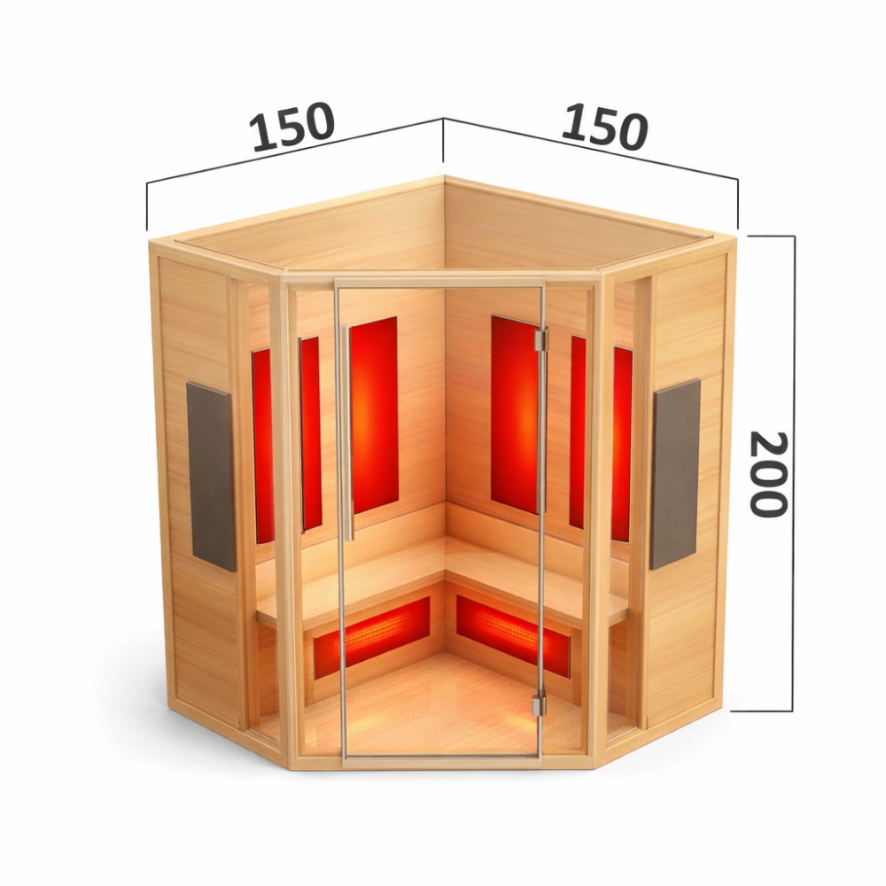 Narożna sauna In6 z promiennikami - obrazek 4