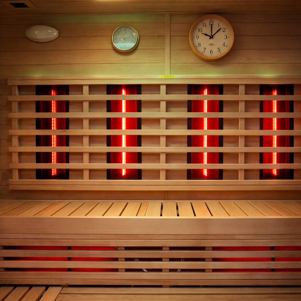 Sauna DreamMaker z białego cedru z dużym przeszklonym frontem - obrazek 5