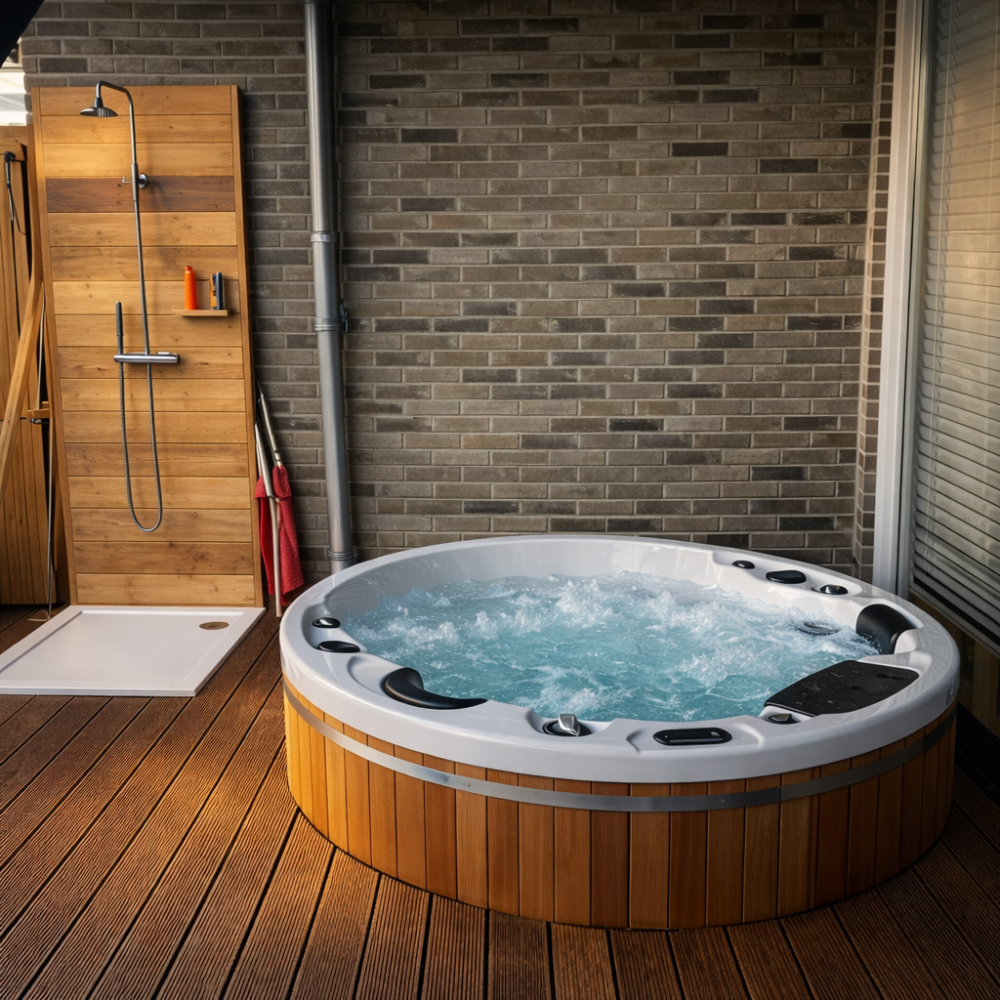 Okrągłe Jacuzzi Ogrodowe Python dla 6 osób – Wanna SPA Całoroczna - obrazek 4