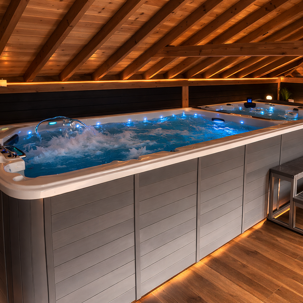 Swim Spa ALICANTE Diamond – 2w1 Basen z przeciwprądem + Jacuzzi 6m - obrazek 8