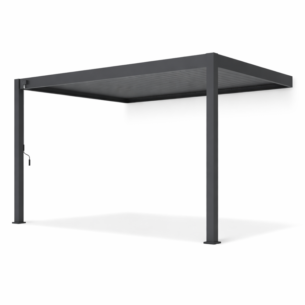 Pergola Aluminiowa Ogrodowa 300x400 cm DELUXE – Ścienna, Wzmocniona Konstrukcja - obrazek 8