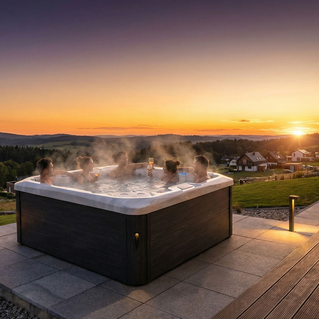 Zachód słońca w wannie elysian