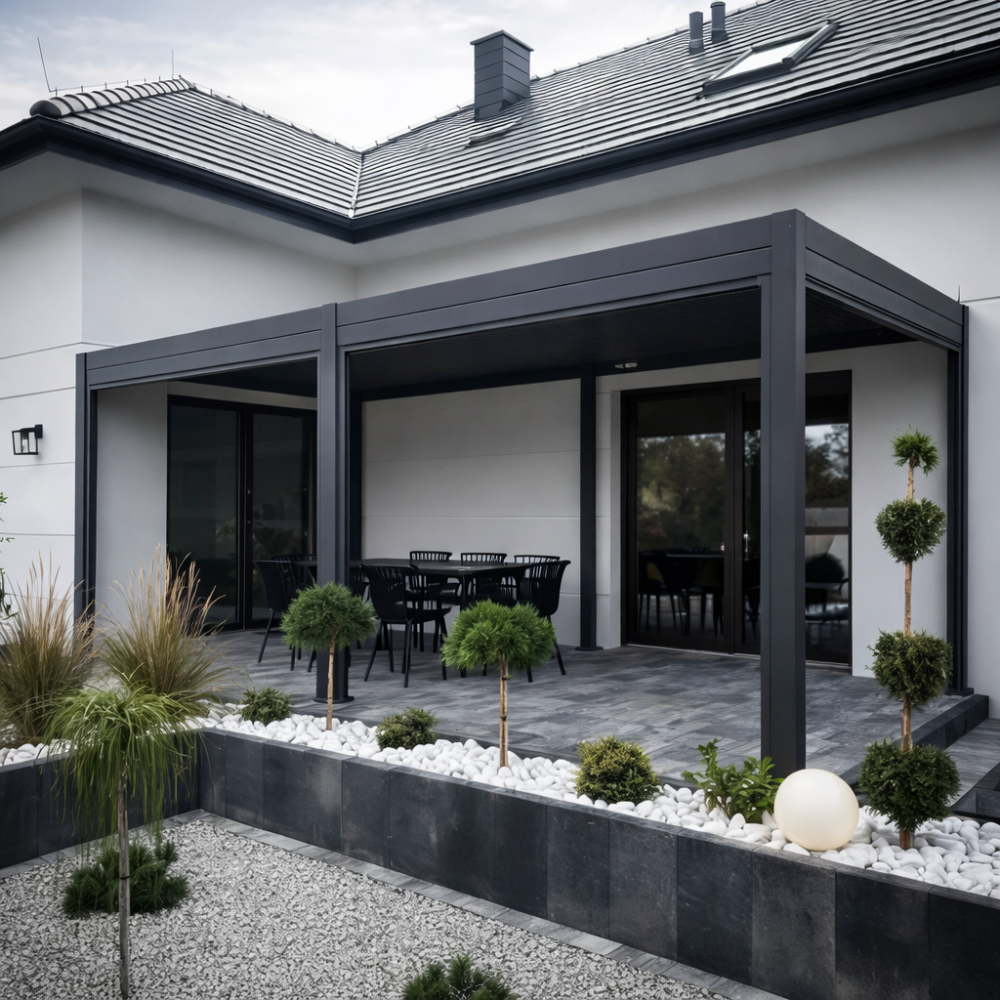 Pergola Aluminiowa Ogrodowa 300x600 cm LOOK - Wolnostojąca, Stalowe Lamele - obrazek 3