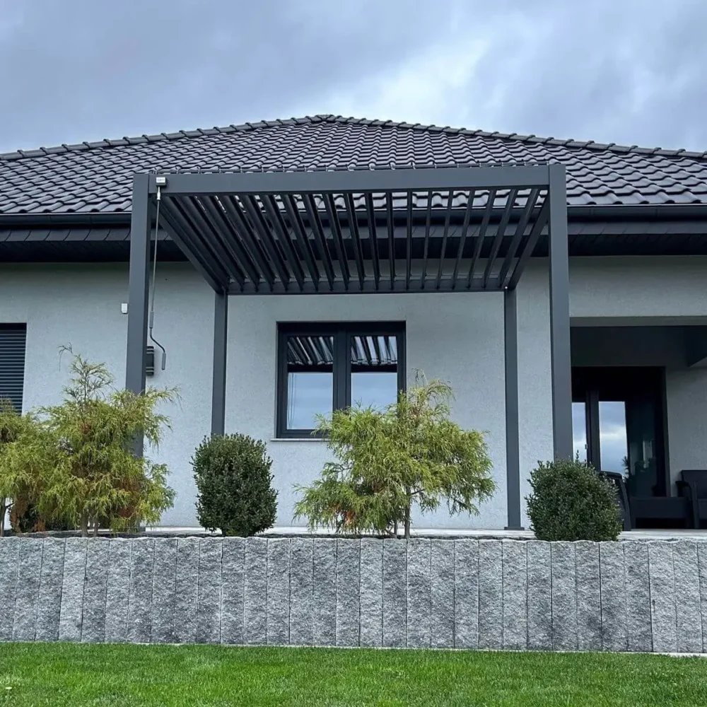 Pergola Aluminiowa Ogrodowa 300x300 cm LOOK - Wolnostojąca, Stalowe Lamele - obrazek 14