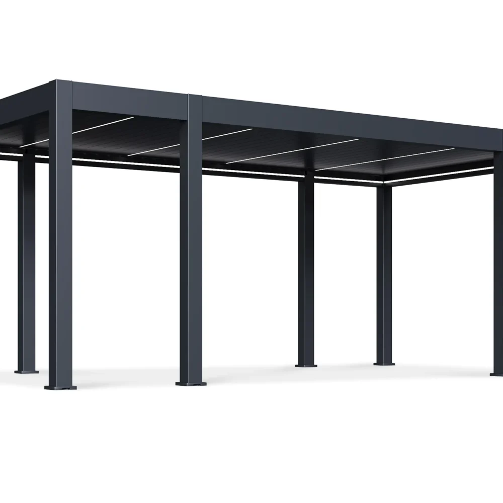 Pergola Aluminiowa Ogrodowa 365x662 cm PRESTIGE – Wolnostojąca, Elektryczna + LED - obrazek 7