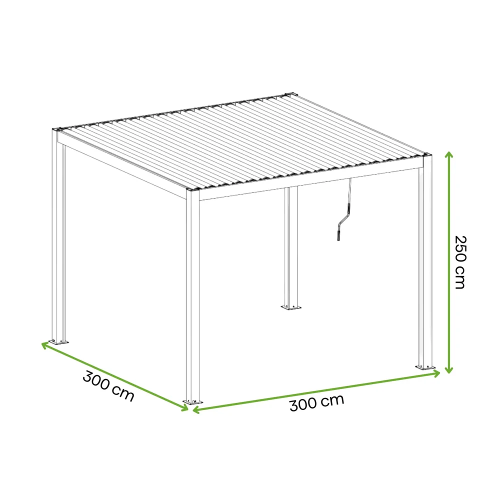 Pergola Stalowa Ogrodowa 300x300 cm COMFORT - obrazek 5